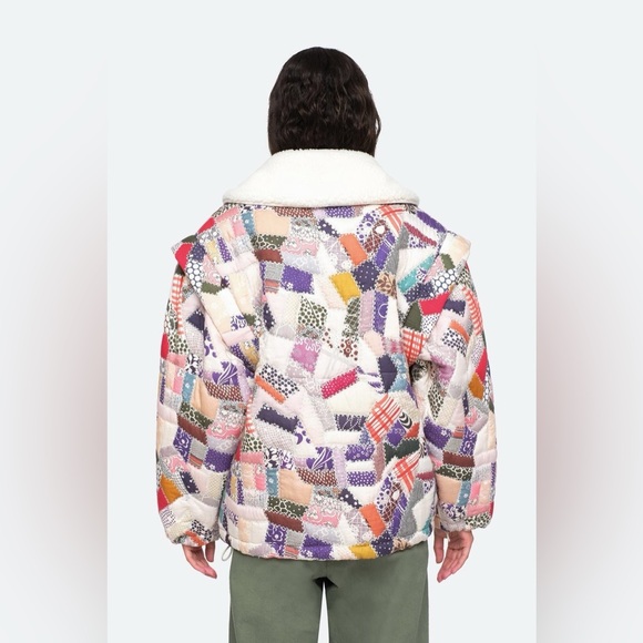 NWT $625 Sea Harlow Patchwork Puffer Jacket - Picture 9 of 16